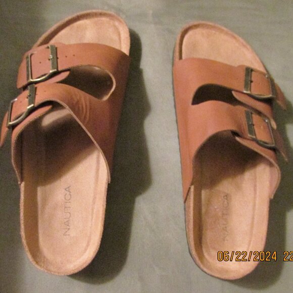 Nautica Unisex Brown Sandals Buckled Straps Size 7 Men or Women! main image 5